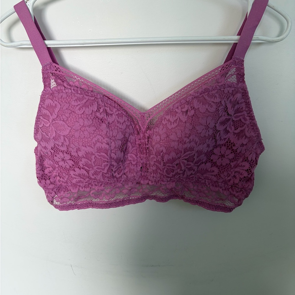Knix Floral Lace Bralette in Purple